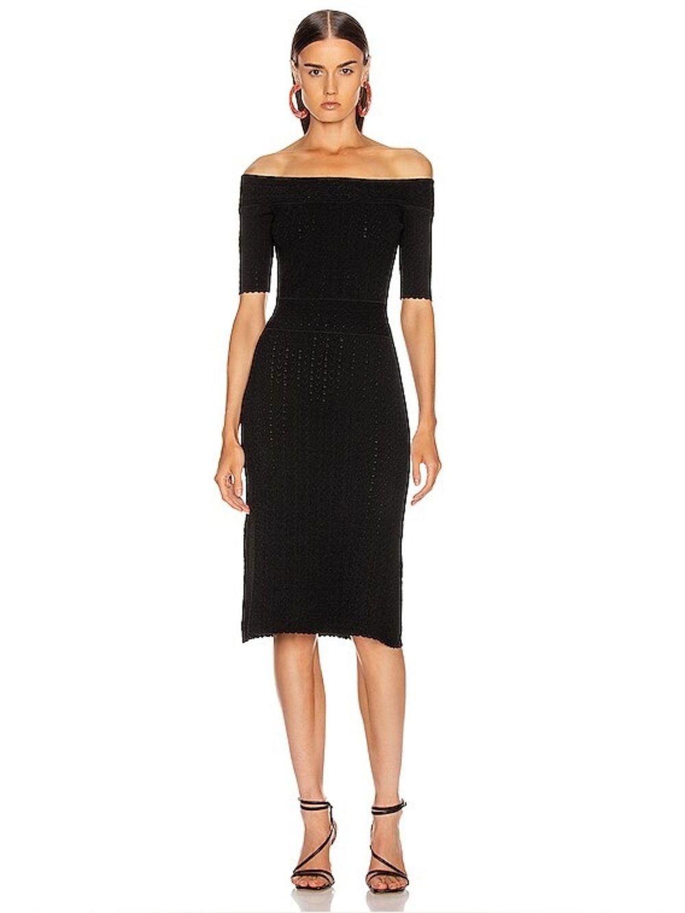 Altuzarra Stansfield Black Midi Knit Dress